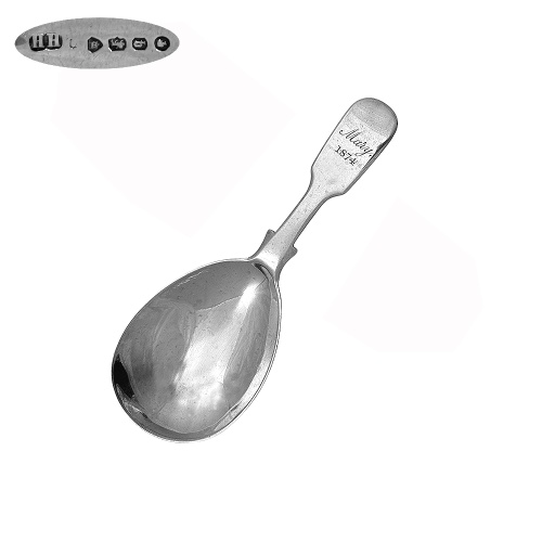 Victorian Silver Caddy Spoon 1871